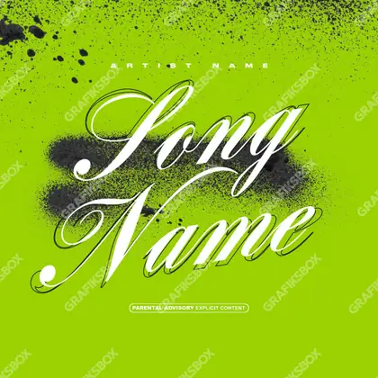 Portada de álbum prediseñada «Lime» — una idea visual original sin equivalente cercano en el catálogo, en una gama verde