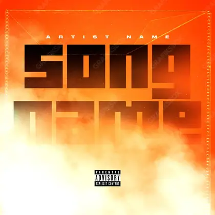 Готовая обложка для трека «Orange Fume» — в оранжевых тонах