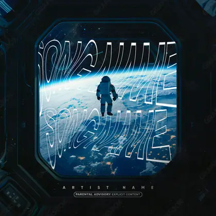 Portada de álbum prediseñada «Shipment» — un encuadre que no encaja en una sola categoría, en una gama azul