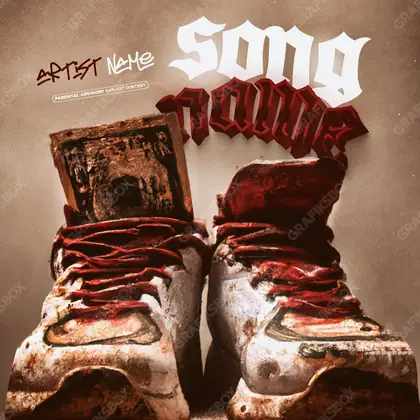 Premade album cover “Boots” — a styled shoot with attention to every detail of the look in orange shades