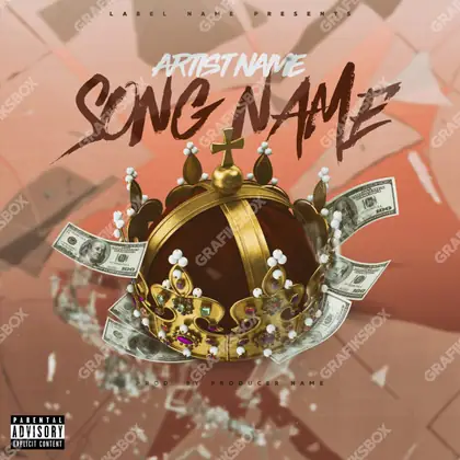Premade album cover “King Of Kings” — a subject facing the camera with almost no decoration in an orange palette
