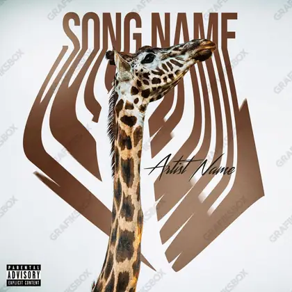 Portada de álbum prediseñada «Giraffe» — un motivo con carácter propio, en matices anaranjados