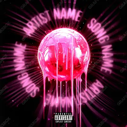 Portada de álbum prediseñada «Acid Ball» — una idea visual original sin equivalente cercano en el catálogo, en una gama rosa