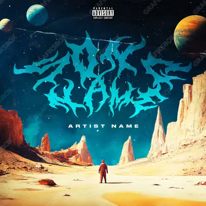 Portada de álbum prediseñada «More Planets» — un motivo con carácter propio, en tonos azules fríos
