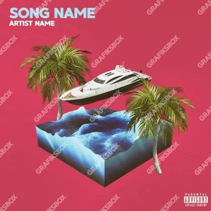Portada de álbum prediseñada «Vacation» — un motivo con carácter propio, en tonos rojos intensos