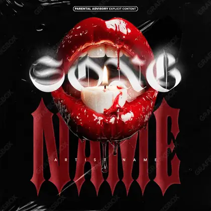 Обложка для песни «Candlips» — в красных тонах