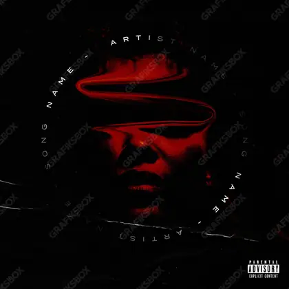 Portada de álbum prediseñada «Depresion» — un motivo con carácter propio, en tonos rojos intensos