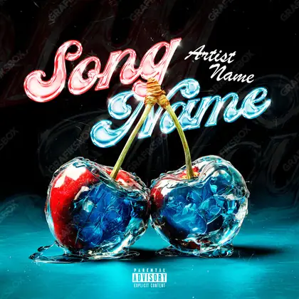 Premade album cover “Internal Freezing” — a subject with a character of its own in cool blue tones