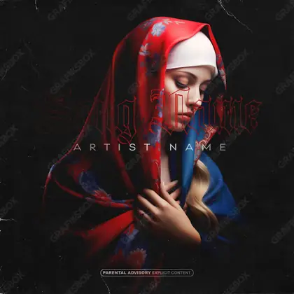 Готовая обложка для трека «Saint Gang» — в красных тонах