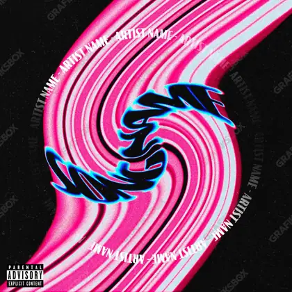 Portada de álbum prediseñada «Pop» — una idea visual original sin equivalente cercano en el catálogo, en una gama rosa