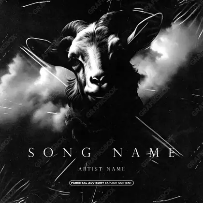 Обложка для трека «Prince Goat» — в чёрно-белом