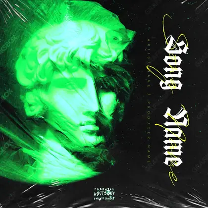 Portada de álbum prediseñada «Anti Natural» — un motivo con carácter propio, en una gama verde