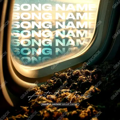 Premade album cover “Fly Fly” — a frame that refuses to sit in one category in an orange palette