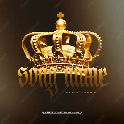 Купить обложку для трека про роскошь «Gold Crown» — в золотых тонах