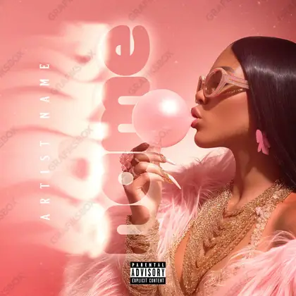 Portada de álbum prediseñada «Pomposa» — un encuadre que no encaja en una sola categoría, en una gama roja