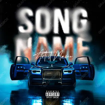 Premade album cover “Royce Ghost” — a grim scene holding its tension in cool blue tones