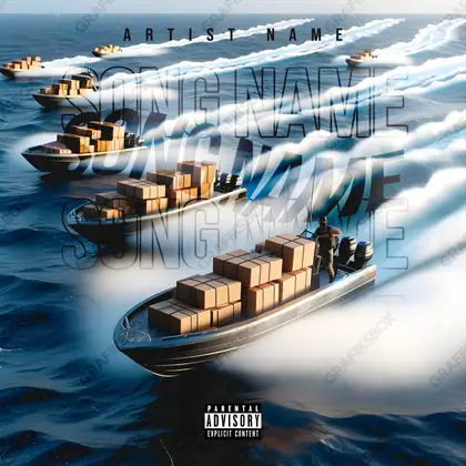 Купить обложку для трека «Kilos» — в синих тонах