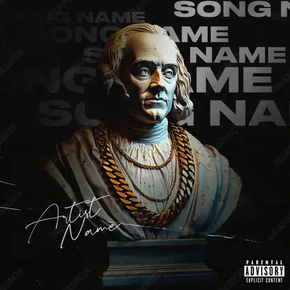 Portada de álbum prediseñada «Sculptchain» — un motivo con carácter propio, en una paleta monocroma
