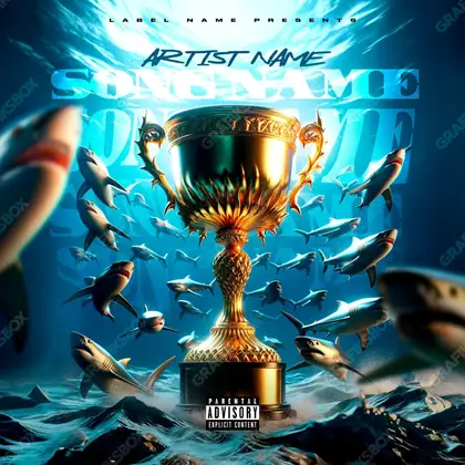 Обложка для песни «Deep Trophy» — в синих тонах