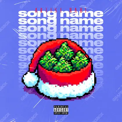 Portada de álbum prediseñada «Santa Bud» — un motivo con carácter propio, en una gama azul