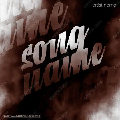 Portada de álbum prediseñada «Dense Smoke» — la llama como única fuente de luz, en tonos rojos intensos