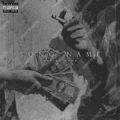 Portada de álbum prediseñada «Smuggling» — un encuadre que no encaja en una sola categoría, en una gama en blanco y negro