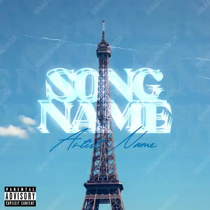 Portada de álbum prediseñada «Paris» — un motivo con carácter propio, en una gama azul