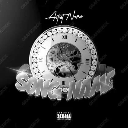 Portada de álbum prediseñada «Diamond Time» — un encuadre sobre estatus, oro bajo una luz densa, en una gama en blanco y negro
