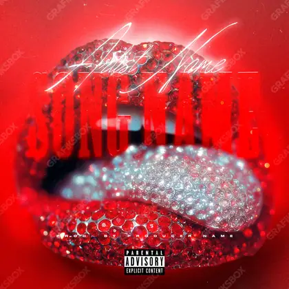 Обложка для трека про любовь «Expensive Kiss» — в красных тонах