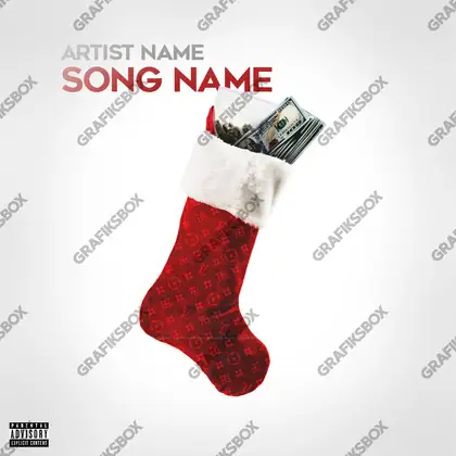 Обложка для песни «Xmas sock» — в чёрно-белом
