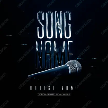 Купить обложку для трека «Shure» — в синих тонах