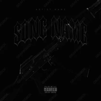 Portada de álbum prediseñada «Black 47» — un encuadre oscuro donde la luz trabaja por puntos, en una gama en blanco y negro