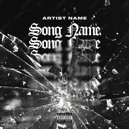 Portada de álbum prediseñada «Smacked» — una idea visual original sin equivalente cercano en el catálogo, en una gama en blanco y negro