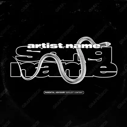 Portada de álbum prediseñada «Snk» — un motivo con carácter propio, en una gama en blanco y negro