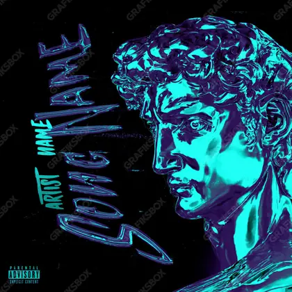 Premade album cover “Florencia” — an original visual idea with no close match in the catalogue in cool blue tones