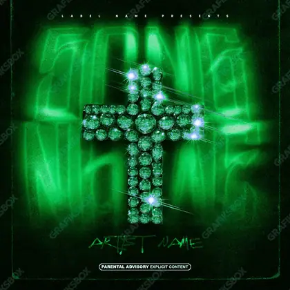 Готовая обложка для трека «Sacred Green» — в зелёных тонах