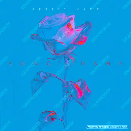 Portada de álbum prediseñada «Baby Mama» — una idea visual original sin equivalente cercano en el catálogo, en una gama azul
