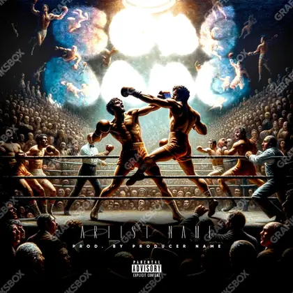 Portada de álbum prediseñada «Brawler» — un motivo con carácter propio, en matices anaranjados