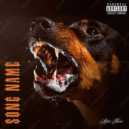 Portada de álbum prediseñada «Bark» — un motivo con carácter propio, en matices anaranjados