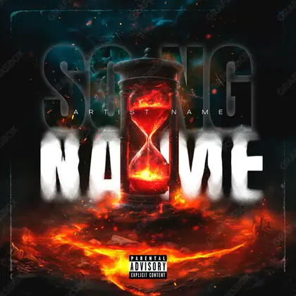 Portada de álbum prediseñada «Lava Time» — un motivo con carácter propio, en una gama roja