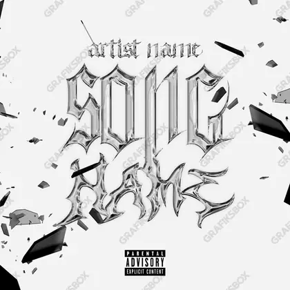 Portada de álbum prediseñada «Black Hit» — una escena nocturna de sombras profundas, en una gama en blanco y negro