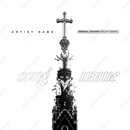 Обложка для трека «Oratory» — в чёрно-белом