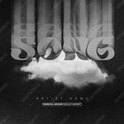 Premade album cover “Dark Cloud” — a dark frame where light works in single points in a monochrome palette