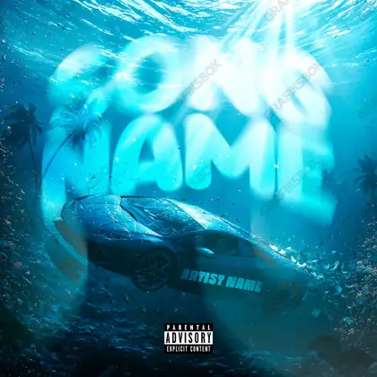 Купить обложку для трека «Lambo Sinking» — в синих тонах