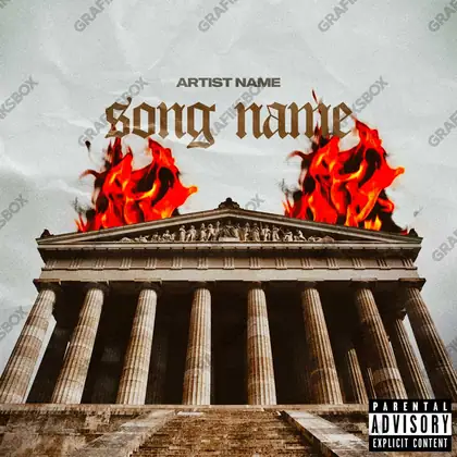 Portada de álbum prediseñada «Monument» — un encuadre que no encaja en una sola categoría, en una gama naranja