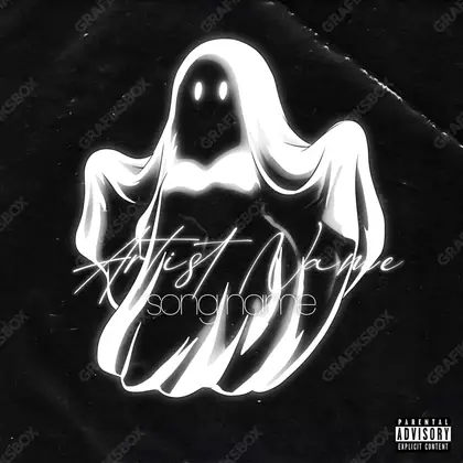 Готовая обложка для трека с девушкой «Ghost Woman» — в чёрно-белом