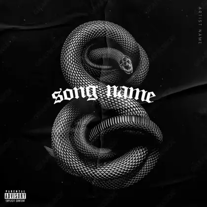 Portada de álbum prediseñada «Sneight» — una idea visual original sin equivalente cercano en el catálogo, en una gama en blanco y negro