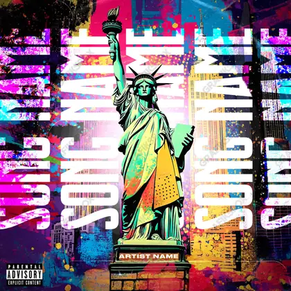 Portada de álbum prediseñada «Pop Statue» — un motivo con carácter propio, en matices rosados
