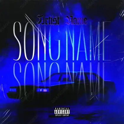 Portada de álbum prediseñada «Lemans» — una idea visual original sin equivalente cercano en el catálogo, en una gama azul
