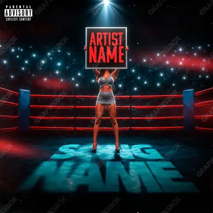 Обложка для песни «The Main Event» — в синих тонах